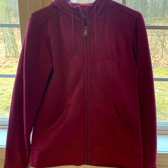 Woman’s Carhartt Zip Up Sweatshirt - Maroon - Picture 1 of 4